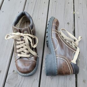 Vintage 90s y2k Bratz Lower East Side Chunky Block Heel Creeper Boot Sneakers 7